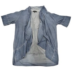 Wendy Williams Lagenlook Blue Open Cardigan, Size 2X, EUC.